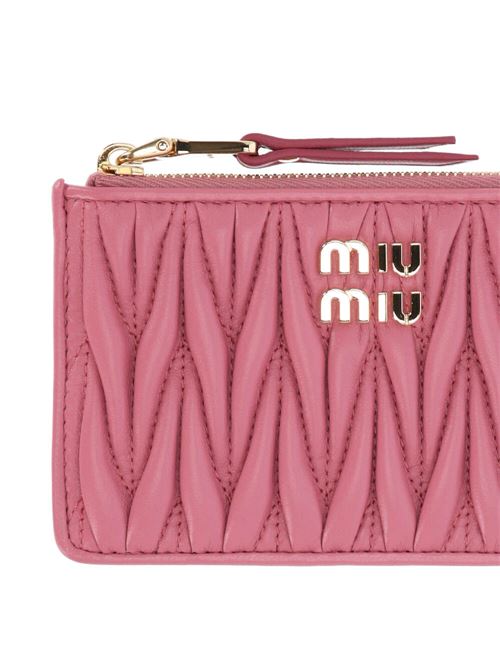 Begonia pink calf leather wallet Miu Miu | 5MB060V-OOO2FPPF0638